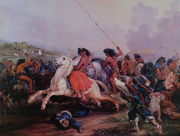 Bando de mapuches ataca povoado argentino na fronteira dos Pampas e da Patagônia (imagem da Internet)